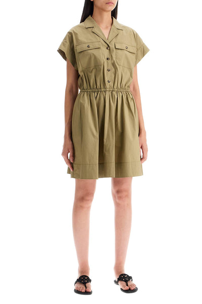 mini poplin chemisier dress 159727 MOSS