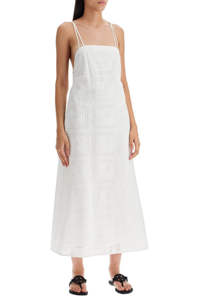 midi lace dress in seven 160091 WHITE