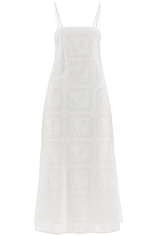 midi lace dress in seven 160091 WHITE