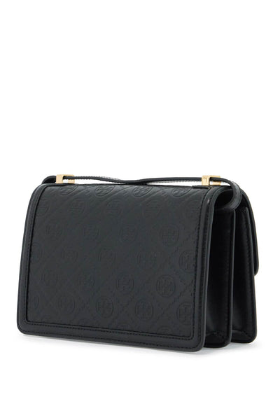 leather t monogram shoulder bag 160210 BLACK