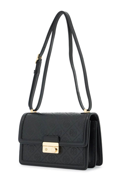 leather t monogram shoulder bag 160210 BLACK