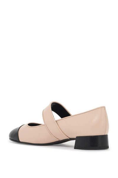 mary jane with contrasting toe cap 160312 ROSE PINK / PERFECT BLACK