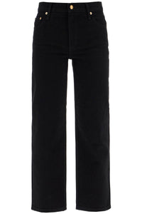 low-waisted kick flare jeans 161597 BLACK RINSE WASH