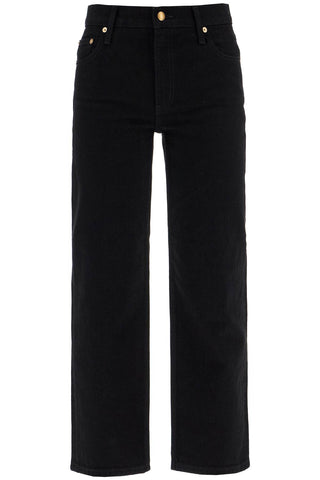 low-waisted kick flare jeans 161597 BLACK RINSE WASH