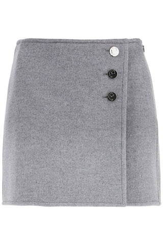 mini t monogram skirt 164407 GRAY MÉLANGE T MONOGRAM