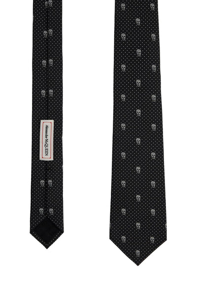 embroidered silk tie set 165724 4883E BLACK/SILVER