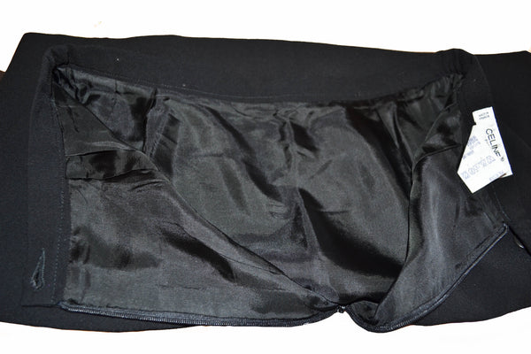 Celine Black Mini Skirt Size 40
