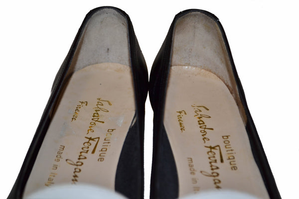 Salvatore Ferragamo Black/White Kiltie Tassel Loafer Size 6 B