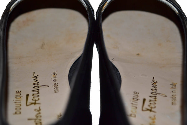Salvatore Ferragamo Black/White Kiltie Tassel Loafer Size 6 B