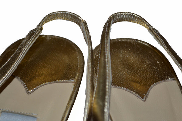 Jimmy Choo Metallic Gold Sandal Size 36.5