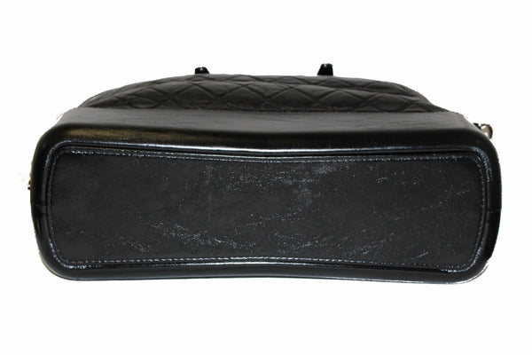 Chanel Black Aged Calfskin Quilted Large Gabrielle Shopping Tote