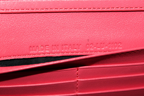 Christian Dior Coral Red Patent Cannage Miss Dior Rendezvous Wallet