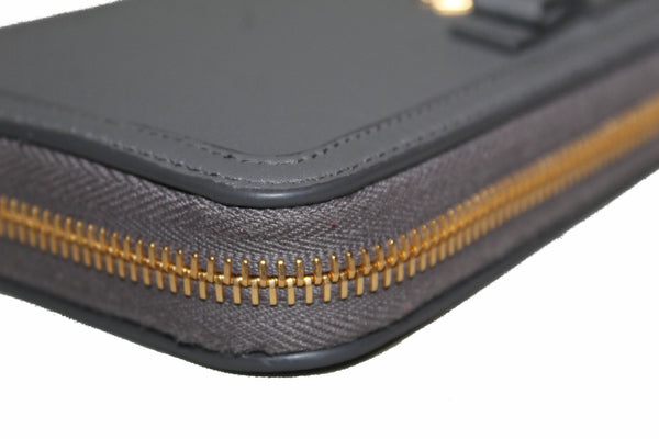 Prada Grey Women's Bow Detail Continental Leather Wallet