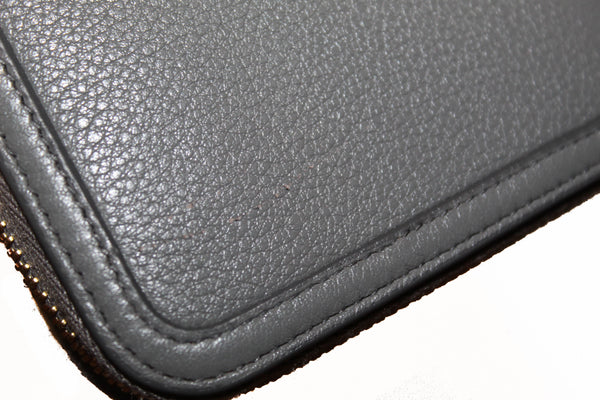 Prada Grey Women's Bow Detail Continental Leather Wallet