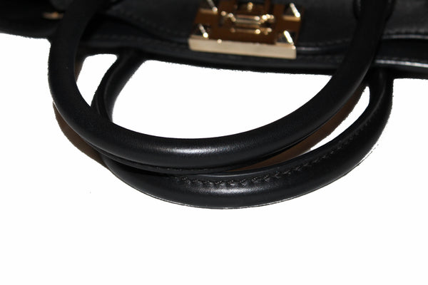 Valentino Black Leather Rockstud Micro Mini Tote Bag