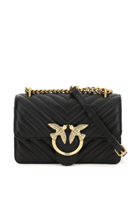 mini love bag one chevron 100074 A0GK NERO-ANTIQUE GOLD