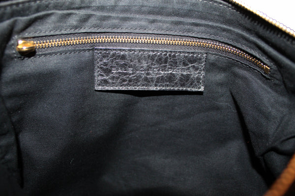Balenciaga Black Giant 21 Gold Lambskin Leather Clutch