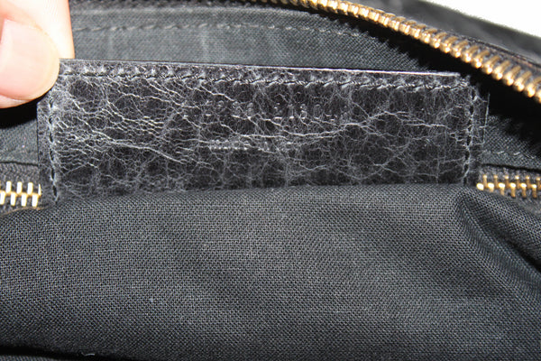 Balenciaga Black Giant 21 Gold Lambskin Leather Clutch