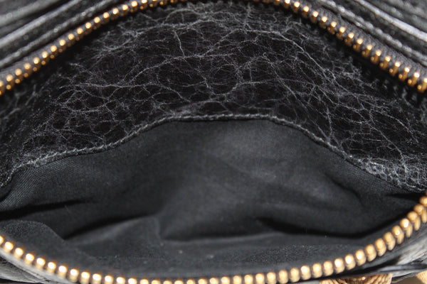 Balenciaga Black Giant 21 Gold Lambskin Leather Clutch