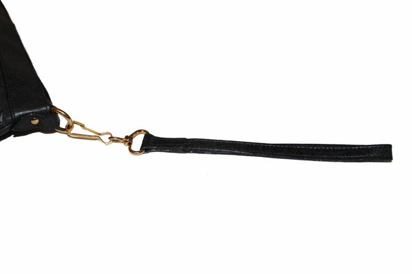Balenciaga Black Giant 21 Gold Lambskin Leather Clutch