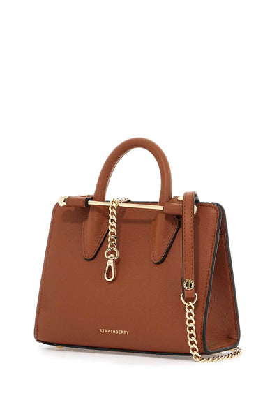 nano tote leather bag 20204 100 175 455 CHESTNUT