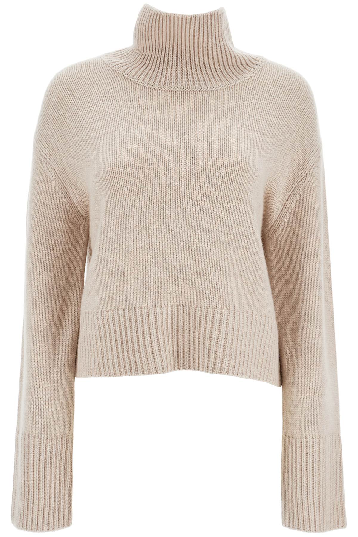 high-necked fleur sweater 2022098 SAND