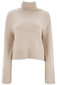 high-necked fleur sweater 2022098 SAND