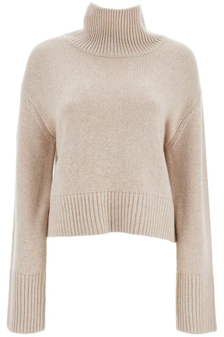 high-necked fleur sweater 2022098 SAND