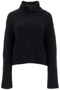 high-necked fleur sweater 2022098 BLACK