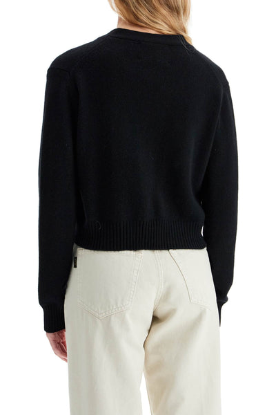 "cropped cashmere cardigan ' 2023006 BLACK