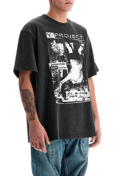 t-shirt with printed pinch 204TS020 J83 VINTAGE BLACK