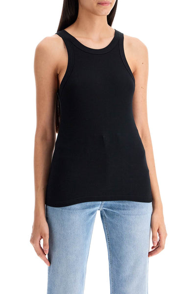 curved rib tank top 211 437 772 BLACK