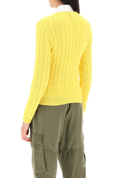 cable knit cotton sweater 211891640007 TRAINER YELLOW