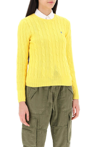 cable knit cotton sweater 211891640007 TRAINER YELLOW