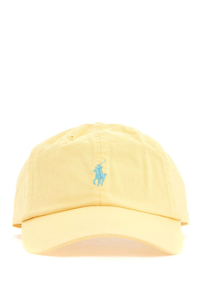 curved brim cotton hat yellow with embroidered logo 211912843001 CORN YELLOW