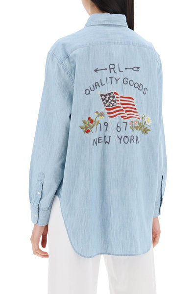 embroidered chambray 211935142001 CHAMBRAY
