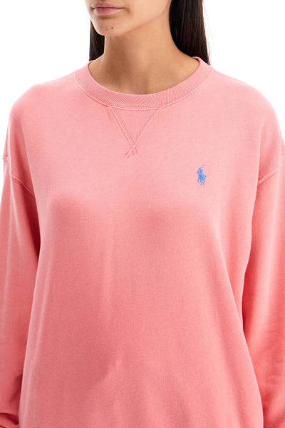 embroidered logo sweatshirt 211935582002 RIBBON PINK