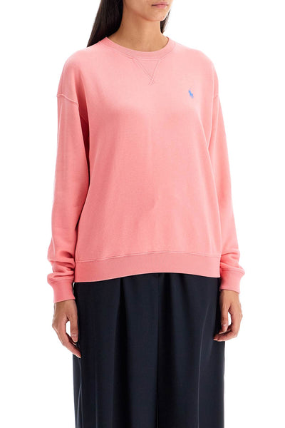 embroidered logo sweatshirt 211935582002 RIBBON PINK