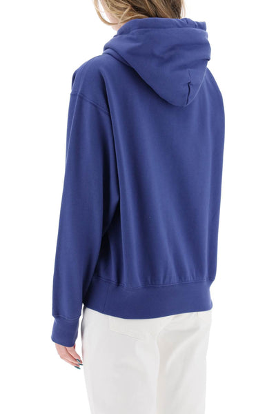 hooded sweatshirt with flag print 211935600002 CHARTER BLUE