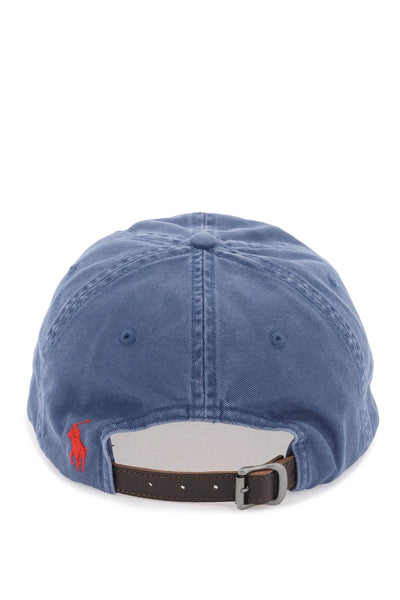 baseball cap in twill with embroidered flag 211949923002 LIGHT NAVY