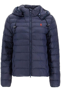 foldable down jacket with embroidered pony 211958932001 RL NAVY