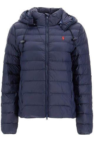 foldable down jacket with embroidered pony 211958932001 RL NAVY