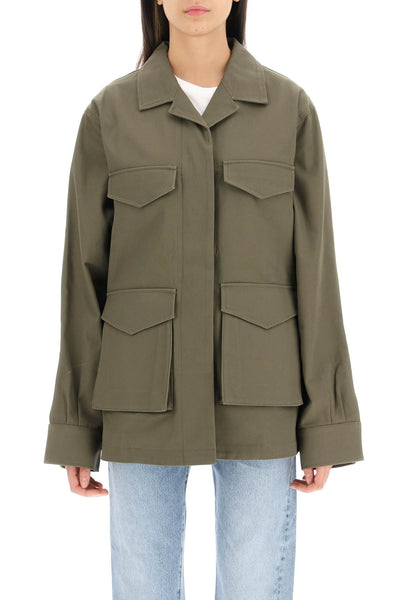 cotton army jacket 213 106 734 KHAKI GREEN