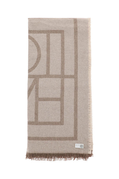 cashmere blend monogram scarf 213 894 808 TOBACCO MONOGRAM