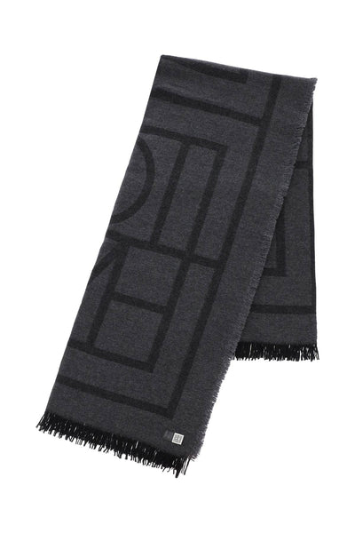cashmere blend monogram scarf 213 894 808 DARK GREY MONOGRAM