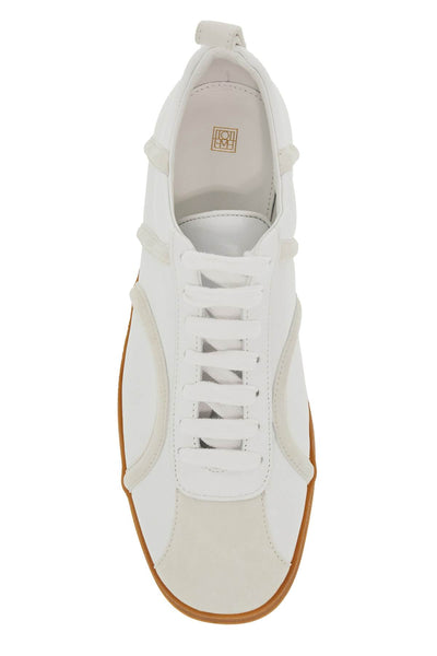 leather sneakers with suede monogram 213 912 819 OFF WHITE