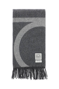 monogram jacquard wool scarf 214 882 807 GREY MONOGRAM 942