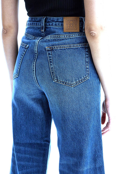 cropped flare jeans 221 230 741 32 WASHED BLUE