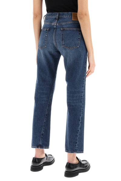 twisted seam straight jeans 221 232 741 32 WASHED BLUE