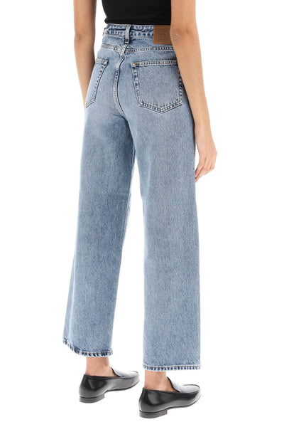 cropped flare jeans 222 230 741 32 WORN BLUE